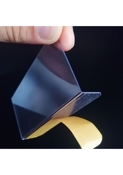 L Tipi Siperli Yapışkanlı Şeffaf Pvc Etiketlik 6x3cm 200lü Paket 200 Adet