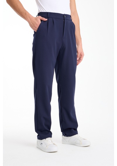 Gugus Erkek Baggy İthal Kumaş Pantolon Lacivert