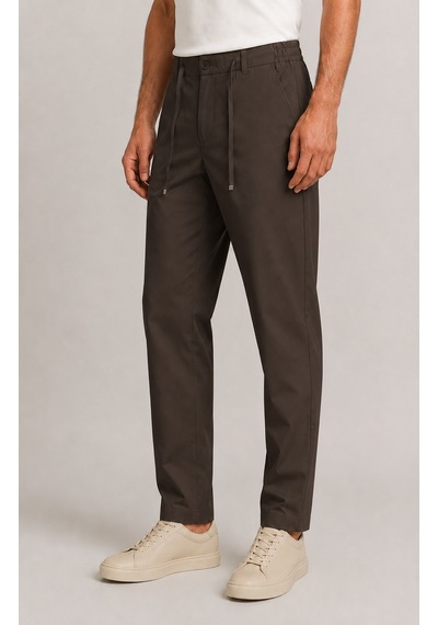 Danger Erkek Beli Lastikli Comfort Fit Pantolon Kahverengi 0170ddngr