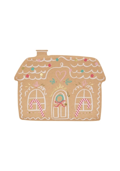 Meri Meri - Gingerbread House Plates - Zencefilli Kurabiye Tabak 8'li