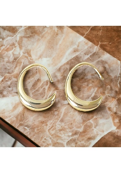Dilaratrendhouse Çelik Pirinç Halka C Küpe Gold -günlük Ve Spor Tarz-2.5 Cm Boyut Dlra