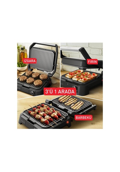 Tefal Tost Makinesi Supergrıll 3 In1 Black