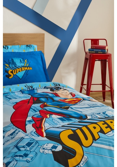 Karaca Home Superman Stronger Tek Kişilik Nevresim Takımı Mavi