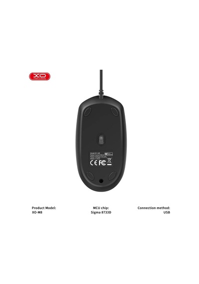 Özel Üretim Tak Kullan Standart Fare Kontrol Aracı Kablolu Mouse 2000 Dpı M8