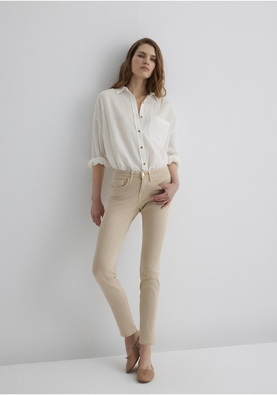 Mavi - Ada Mavi Premium Krem Gabardin Pantolon 1020586447 Bej