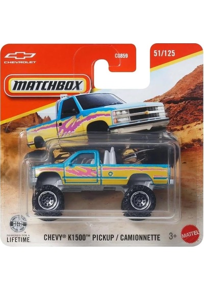 C0859 Matchbox 1:64 Tekli Arabalar Chevy K1500 Pıckup Jhp34