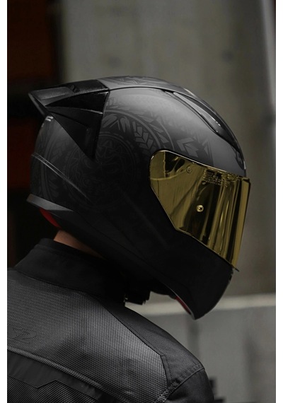 Rapid Race Takaroa Mat Siyah Kask + Spoiler Mat Siyah