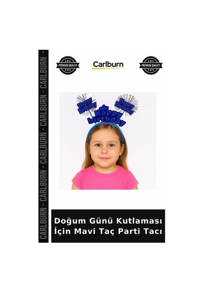 Doğum Günü Kutlaması İçin Mavi Taç Parti Tacı Çocuk Eğlencesi Gün Aksesuarı Kutlama Eşyası +3