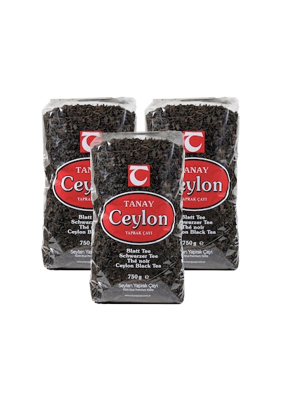 Tanay Ceylon İthal Yaprak Seylan Çayı 3 x 750 G