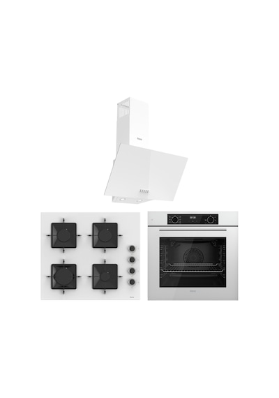 Ferre Flowart Ventora Essential Beyaz 3'lü  QBL63CB-SS206-D087 Ankastre Set