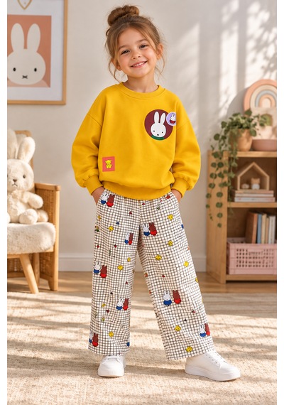 Tucankids Kız Çocuk Miffy Tavşan Baskılı 2'li Eşofman Takımı %100 Pamuk 3 İplik Şardonsuz Sweatshirt Ve Desenli Pantolon 2-8 Yaş Sarı Tucankids Kız Çocuk Miffy Tavşan Baskılı 2'li Eşofman Takımı %100 Pamuk 3 İplik Şardonsuz Sweatshirt Ve Desenli Pantolon 2-8 Yaş Sarı