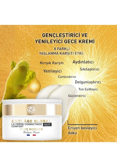 Yves Rocher  ve Yenileyici Gece Kremi 50 ML