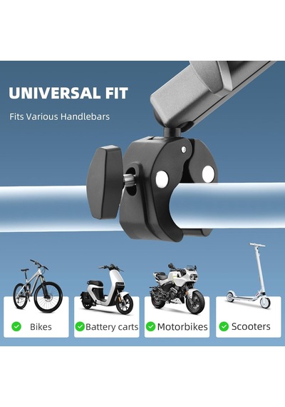 Coverzone Kamera Bisiklet Ve Motosiklet Gidon Montaj, Alüminyum Alaşımlı Kelepçe, 360 , Insta360 İle Uyumlu X5 X4 Diğer