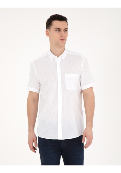 Pierre Cardin Erkek Beyaz Gömlek Kısa Kollu 50284267-vr013 Beyaz