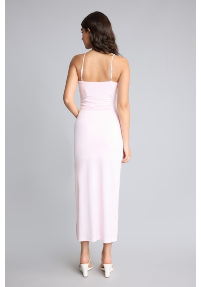 Defacto Bodycon Vücudu Saran Kare Yaka Askılı Mıı Açık Pembe Elbise H6454ax26smpn343 Pembe-pn343