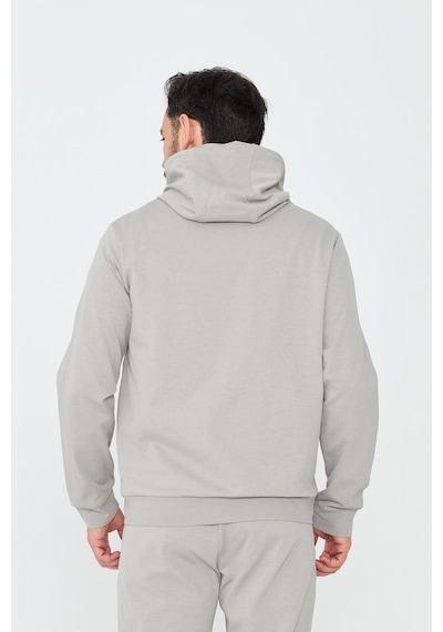 White Stone Bej Kapüşonlu Fermuarlı Erkek Sweatshirt Khaık