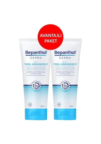 Bepanthol Derma Temel Nemlendirici Günlük Vücut Losyonu 2 x 200 ML