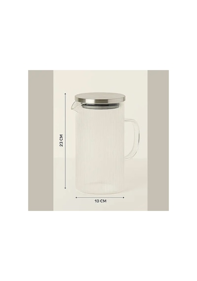 Marco İnce Desenli Cam Sürahi 1500 Ml 2 Li