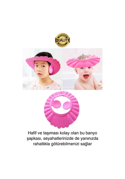 Svein Ayarlanabilir Çocuk Bebek Duş Şapkası Göze Şampuan Su Sabun Koruyucu Banyo