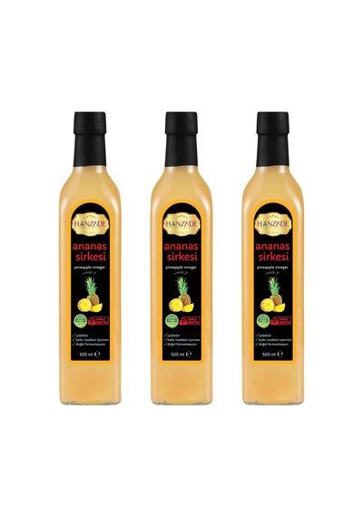 Hanzade Bitkisel Ananas Sirkesi 3 x 500 ML