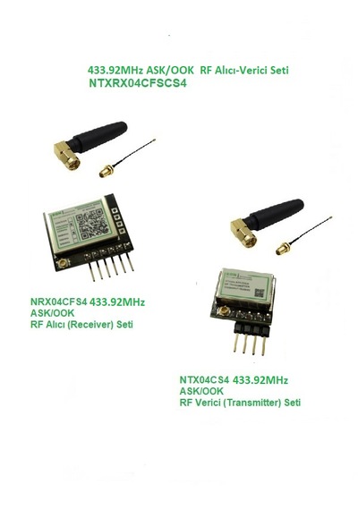 433.92mhz Ask/ook Rf Alıcı Verici Seti Ntxrx04cfscs4