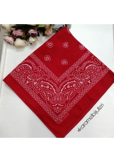 Kare Bandana Fular / %100 Pamuk