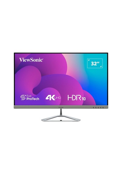 Vıewsonıc Vx3276-4k-mhd-2 Eglence Monıtoru 31.5 4ms 60hz Va 3840x2160 4k 300 Hdmı Dp 16:9 80m:1 16.7m Hoparlor 3 Kenar Cercevesız Flıcker Free Mavı Is