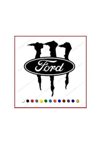 Ford Pençe Sticker Monster Pençe Ford Arma Sticker