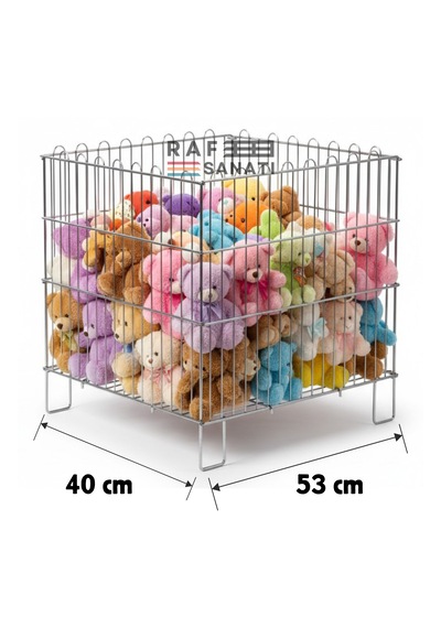 Katlanır Tel Havuz Sepeti 40x53 Cm Market Ve Mağaza Promosyon Sepeti Metal Havuz Sepet