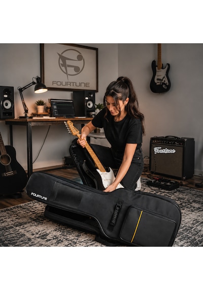 Fourtune Atlas Elektro Gitar Kılıfı Kalın Taşıma Çantası Eğitim Metodu Hediye