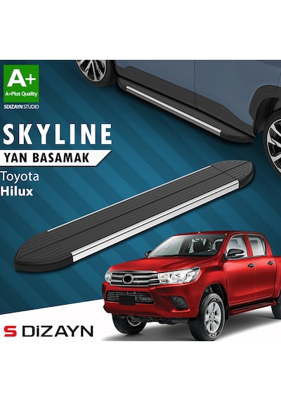 S-dizayn Toyota Hilux 8 Skyline Krom Yan Basamak 203 Cm 2015 Üzeri A+ Kalite