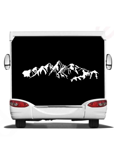 Dağ Doğa Kamp Sticker - Araba Oto Motosiklet Karavan Pickup Cam Sticker - 00128 30 Cm