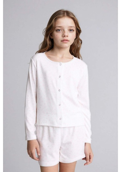 Defacto 3lü Pijama Takımı Kız Çocuk H4497a826smer2 Ekru-er2