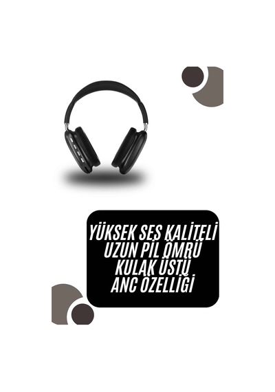 Kulak Üstü Kablosuz Bluetooth Kulaklık Yumuşak Süngerli Sd Kart Girişli -