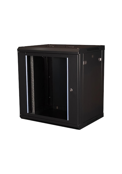 Lande - 12u 19" Duvar Tipi Rack Kabinet Genişlik: 600 Mm Derinlik: 450 Mm Siyah