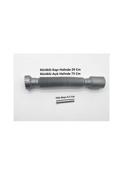 Donau Lavabo Eviye Sifonu S Tipi Körüklü .ø40 - 50 Mm Çıkışlı 3 Adet