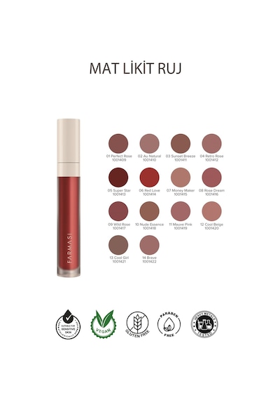 Farmasi Mat Likit Ruj 06 Red Love