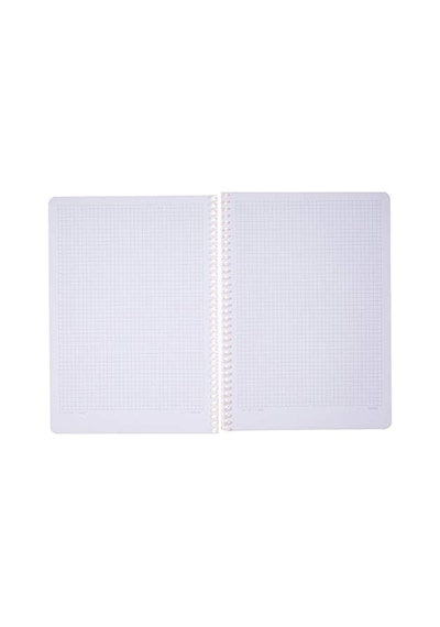 Pruva A4 Pet Spiralli Karton Kapaklı Defter 144 Yaprak - Kareli - Turuncu Genel