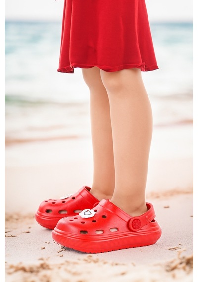 Kiko Kids Eva Plaj Havuz Okul Kreş Kız Çocuk Terlik Twg 755 Kırmızı