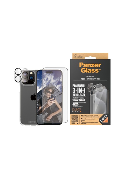 Panzerglass Apple iPhone 15 Pro Max Uyumlu 3'lü Çerçeve Aparatlı Telefon Koruma Seti
