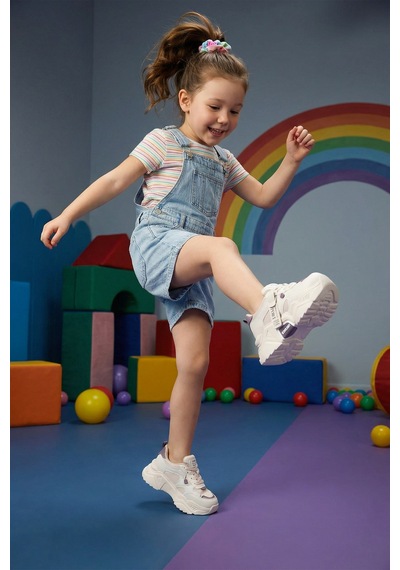 Dark Seer Kids Ds K 2051 Sneaker 2025 Kız Çocuk Bej-mor