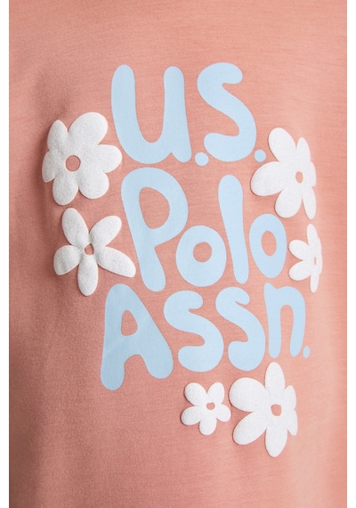 U.S. Polo Assn. Kız Çocuk Mercan Tişört 50325628-vr204 Coral