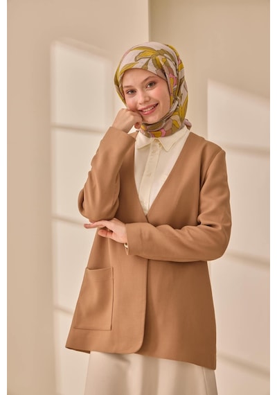 Silk Home Olinda İpek Eşarp 47003-33 Gri, Pembe, Sarı, Haki, Vizon
