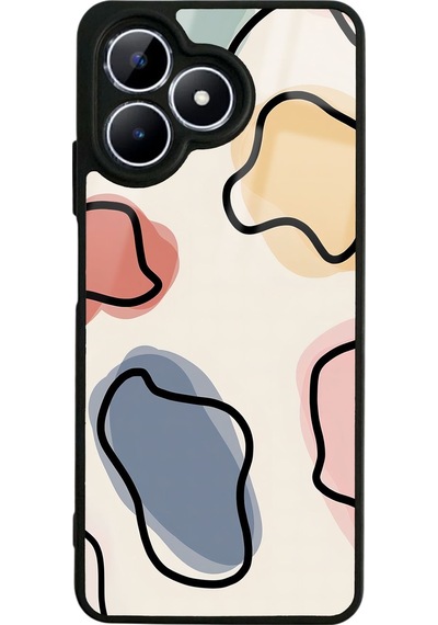 Oppo Realme Note 50 Nude Milky Tasarımlı Glossy Telefon Kılıfı Siyah