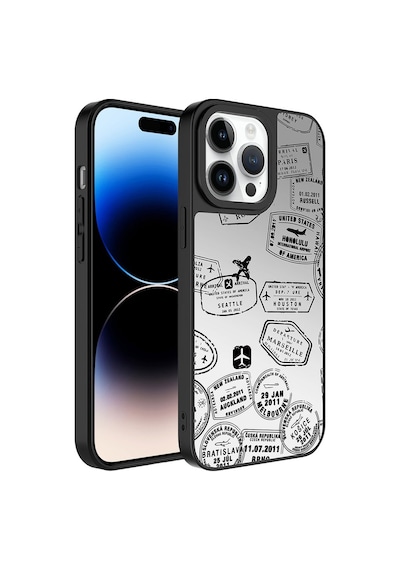 Apple Uyumlu iPhone  14 Pro Max Kılıf Aynalı Desenli Kamera Korumalı Parlak Mirror Kapak