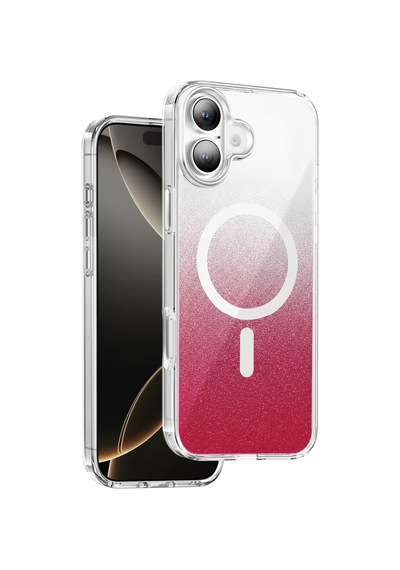 Onegif Apple İphone 16 Sora Simli Magsafe Kapak - Kırmızı