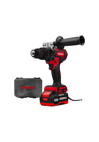 Rodex Akülü Darbeli Matkap 13mm 0-520/0-1700rpm 120nm 2 X Lı-ıon 20v/4.0ah 2 Vites Kömürsüz Motor