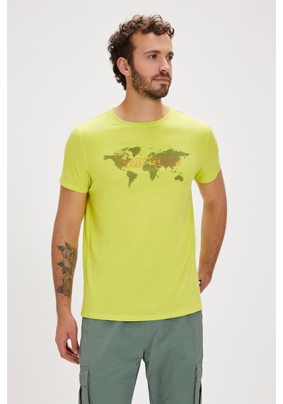 Bad Bear Globe T-shırt Sulphur Erkek Tişört Yeşil S-xxl 001