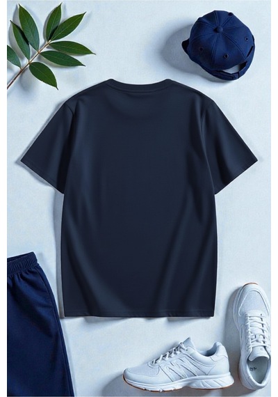 Uyguntarz Unisex Mind Life Vibes Baskılı Tasarım Tshirt Lacivert