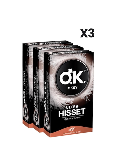 Okey Ultra Hisset Prezervatif 10'lu X3 Adet